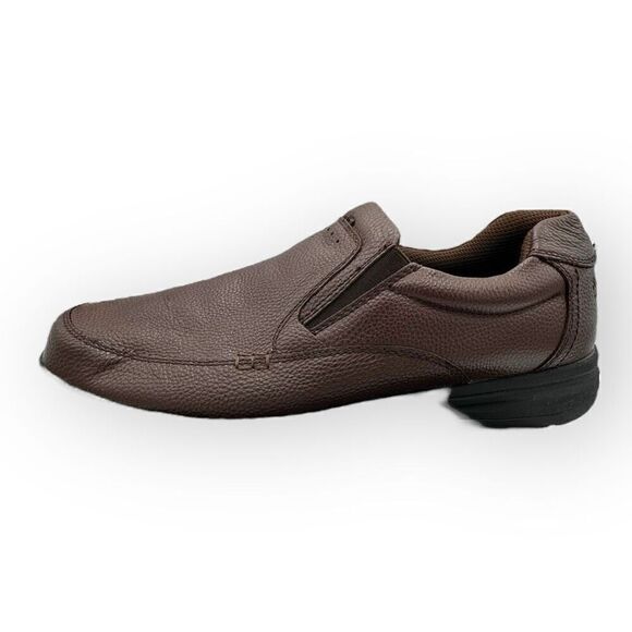 NWOT Nunn Bush Cam Moc toe slip-on cognac tumbled leather men’s size 12 - Picture 1 of 9